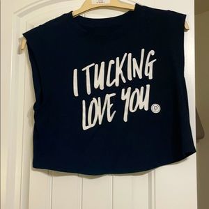 Tucking love you Pure Barre crop top